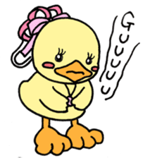 Lovely yellow children sticker #3107751