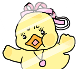 Lovely yellow children sticker #3107786