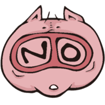 Unique pig sticker #3108404
