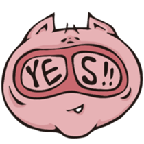 Unique pig sticker #3108405