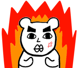 human face bear sticker #3110669