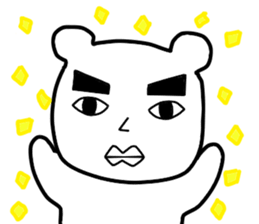 human face bear sticker #3110672