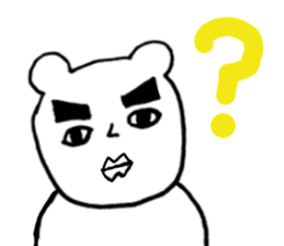 human face bear sticker #3110679