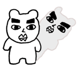 human face bear sticker #3110690