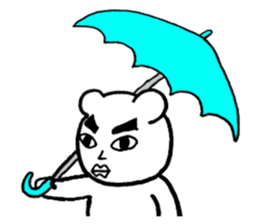 human face bear sticker #3110698