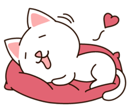 Little white meow sticker #3111227