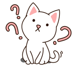 Little white meow sticker #3111228