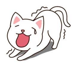 Little white meow sticker #3111229