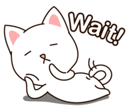 Little white meow sticker #3111231