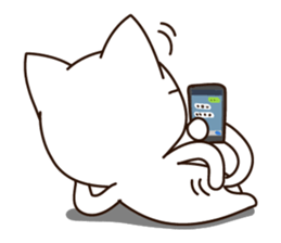 Little white meow sticker #3111232