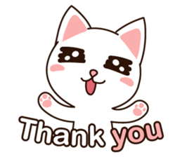 Little white meow sticker #3111233