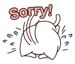 Little white meow sticker #3111234