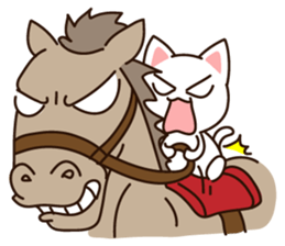 Little white meow sticker #3111235