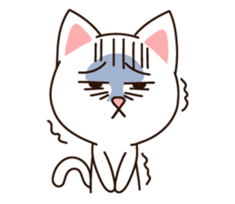 Little white meow sticker #3111237