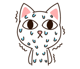 Little white meow sticker #3111239