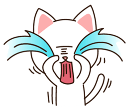 Little white meow sticker #3111241