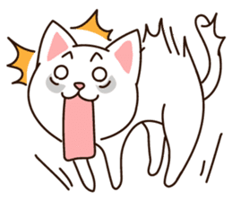 Little white meow sticker #3111243