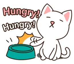 Little white meow sticker #3111244