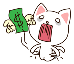 Little white meow sticker #3111245