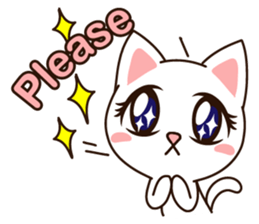 Little white meow sticker #3111247