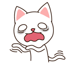 Little white meow sticker #3111251