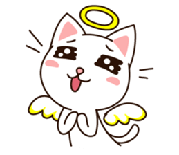 Little white meow sticker #3111252