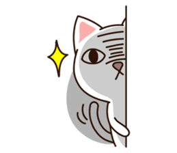 Little white meow sticker #3111253
