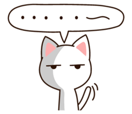 Little white meow sticker #3111254