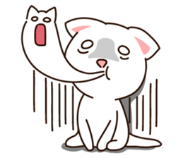 Little white meow sticker #3111256