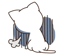 Little white meow sticker #3111257