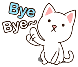 Little white meow sticker #3111261