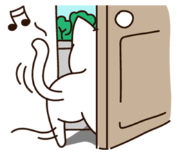 Little white meow sticker #3111262