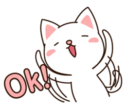 Little white meow sticker #3111263