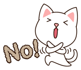 Little white meow sticker #3111264