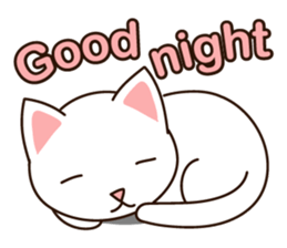 Little white meow sticker #3111265