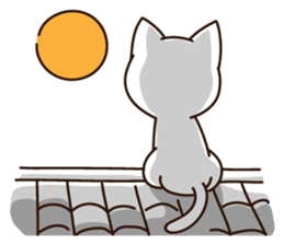 Little white meow sticker #3111266