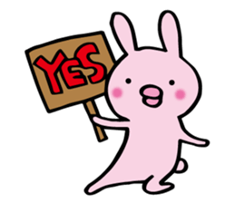 no sentence lips rabbit sticker #3111592