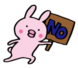 no sentence lips rabbit sticker #3111593