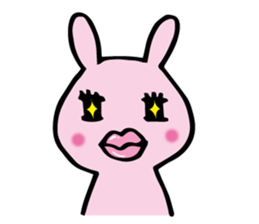 no sentence lips rabbit sticker #3111616