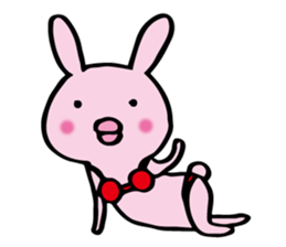 no sentence lips rabbit sticker #3111620