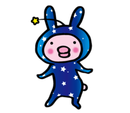 no sentence lips rabbit sticker #3111626