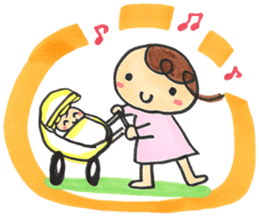Mom of "Bab-chan"(Pregnant women living) sticker #3111938