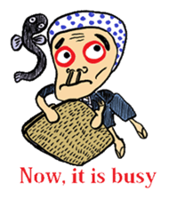 Okame and Hyottoko -English edition- sticker #3112511