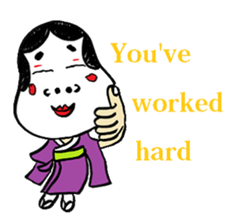 Okame and Hyottoko  -English edition- sticker #3112530