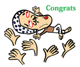 Okame and Hyottoko  -English edition- sticker #3112535