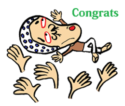 Okame and Hyottoko -English edition- sticker #3112535