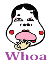 Okame and Hyottoko -English edition- sticker #3112540