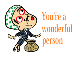 Okame and Hyottoko  -English edition- sticker #3112545