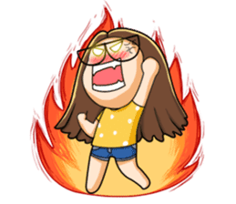TuaGom :a little cute girl sticker #3116554