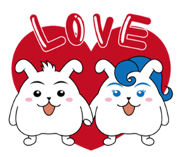 Rabbit eggs Tony & Cathy sticker #3116628